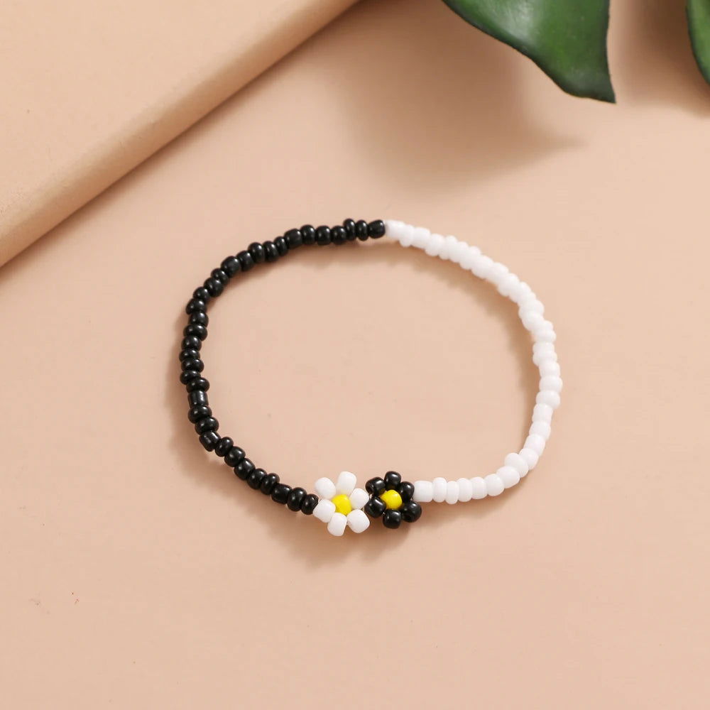 Bracelet Cheville Fleur Femme