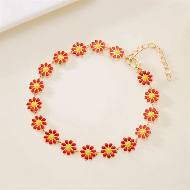 Bracelet Cheville Fleur Marguerite