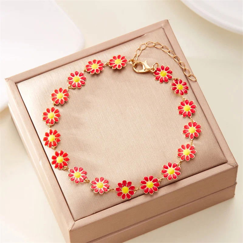 Bracelet Cheville Fleur Marguerite