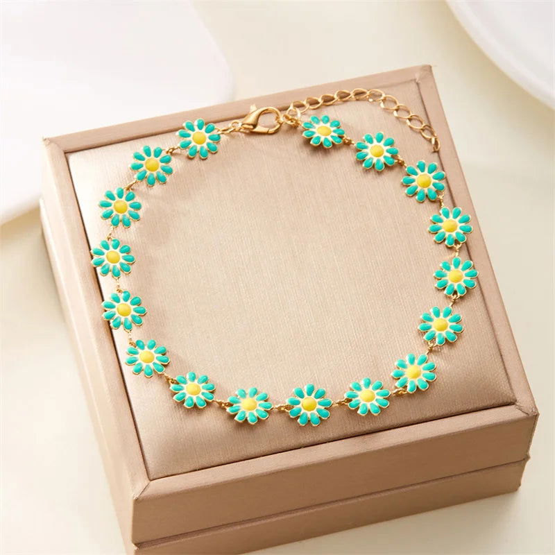 Bracelet Cheville Fleur Marguerite