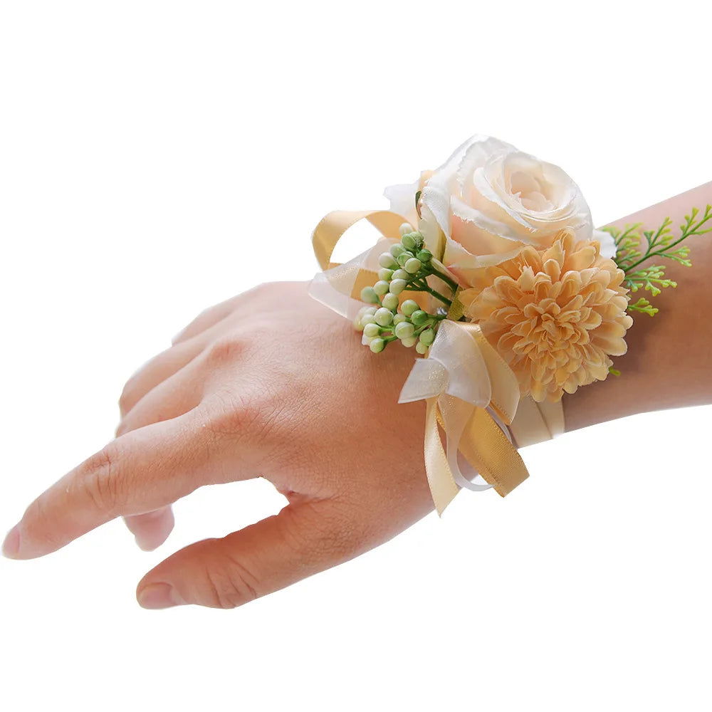 Bracelet Fleur <br> Mariage Orange