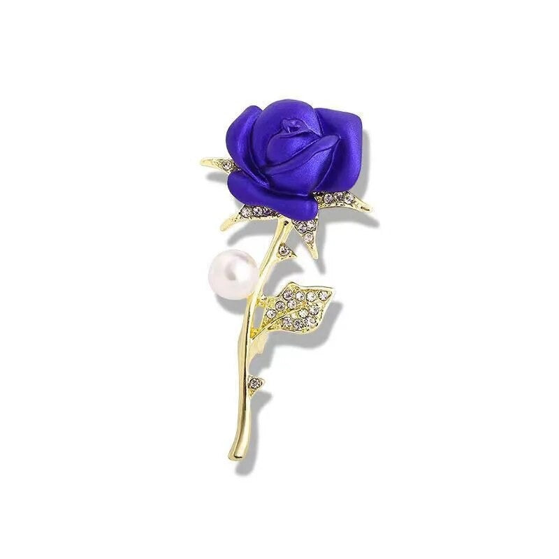 Broche Fleur <br> Mariage Tulipe Bleu