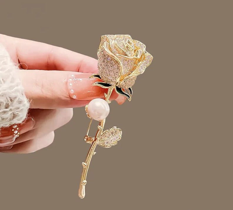 Broche Fleur <br> Mariage Tulipe Doré