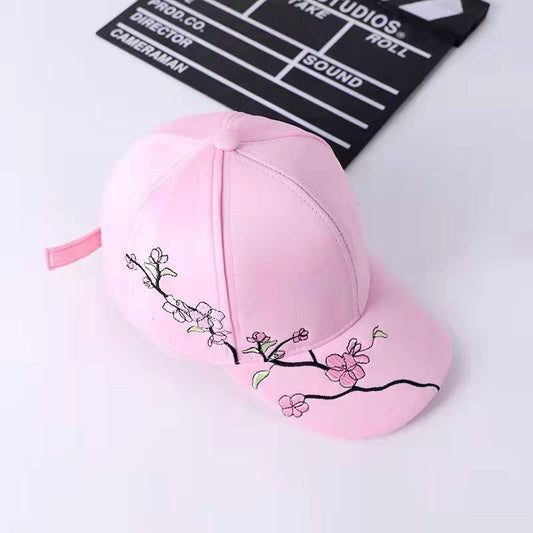 Casquette Fleur <br> Brodée Rose