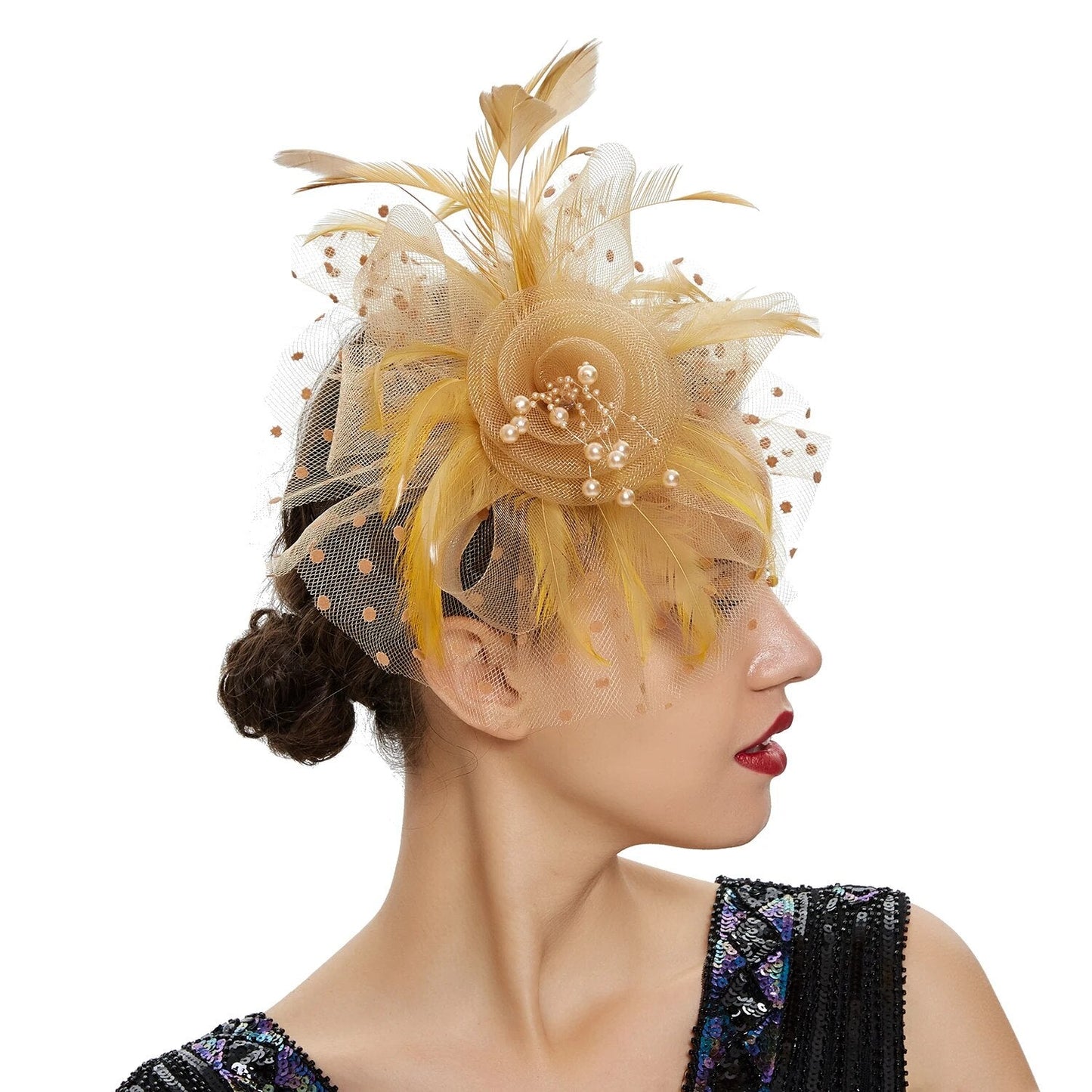 Chapeau Fleurie <br> Fascinateur Doré