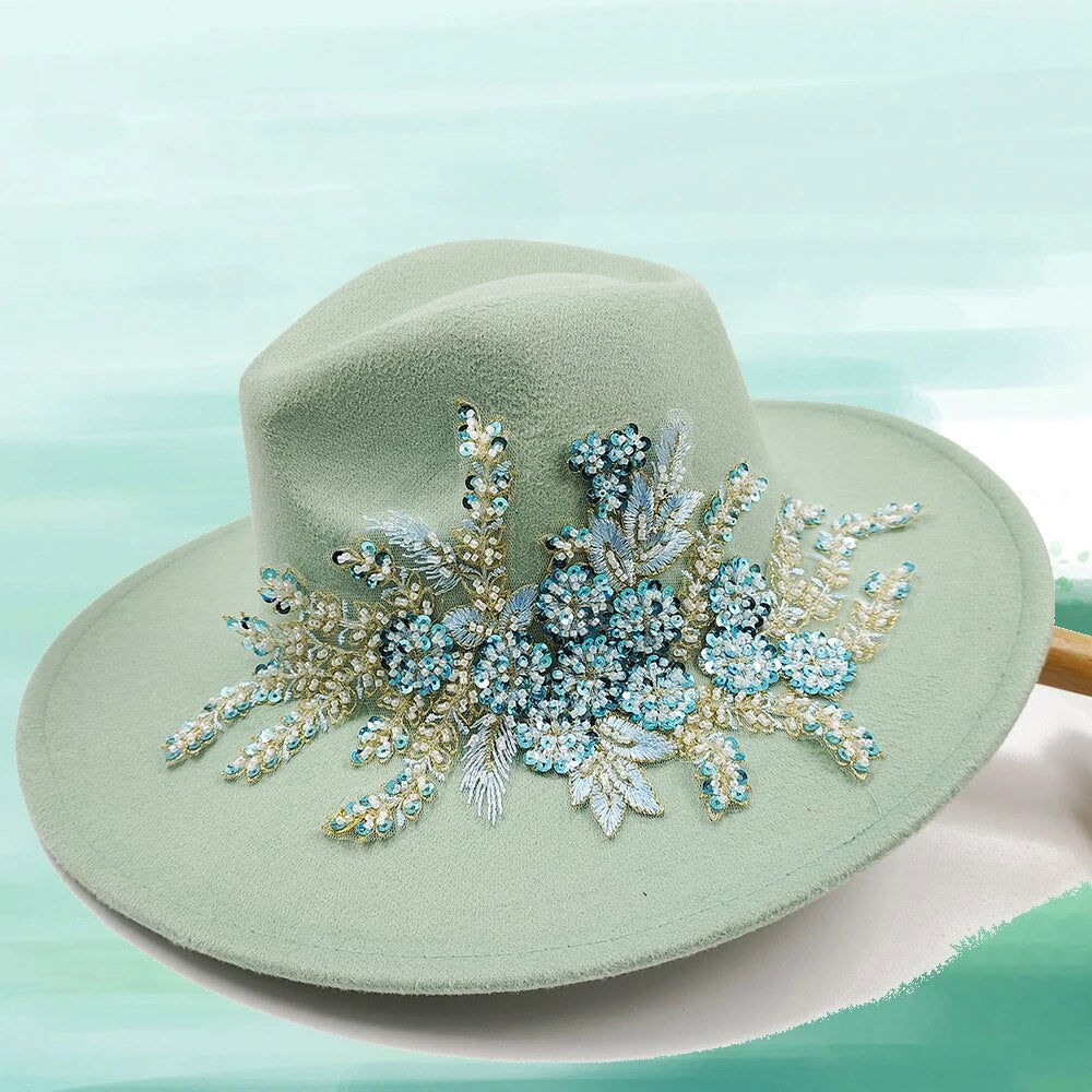 Chapeau Fleurie <br> Vert Clair