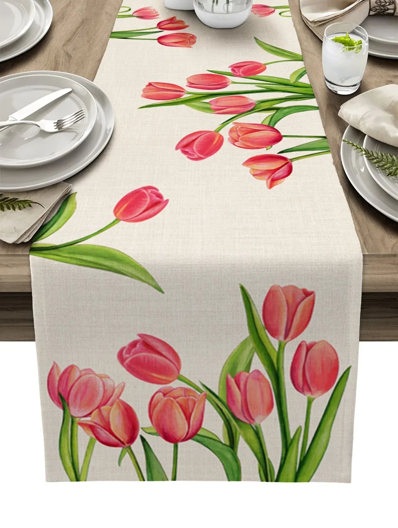 Chemin De Table <br> Fleur Tulipe