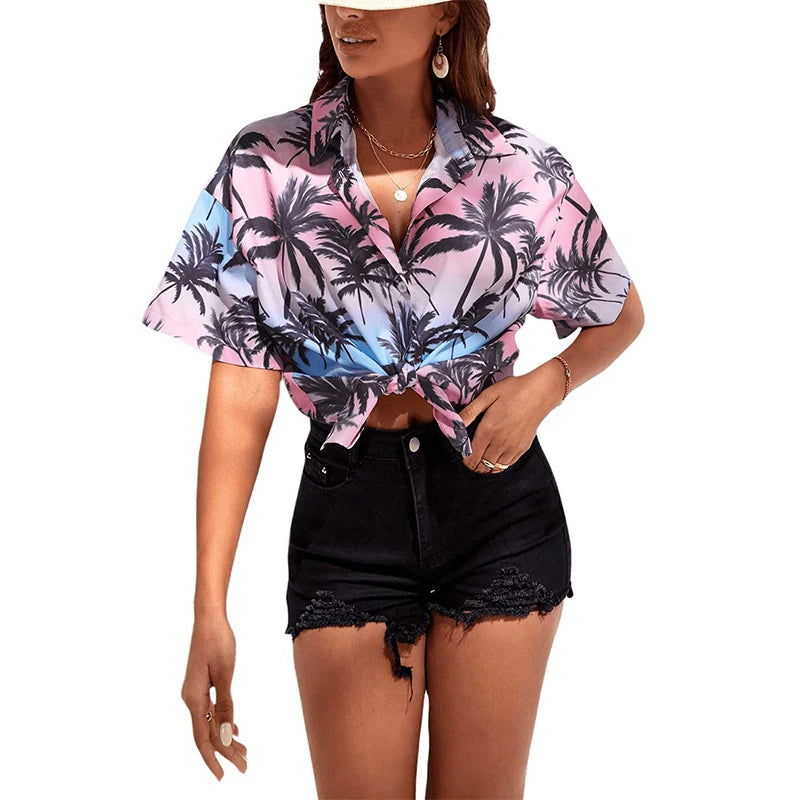 Chemise A Fleur Hawaï Femme