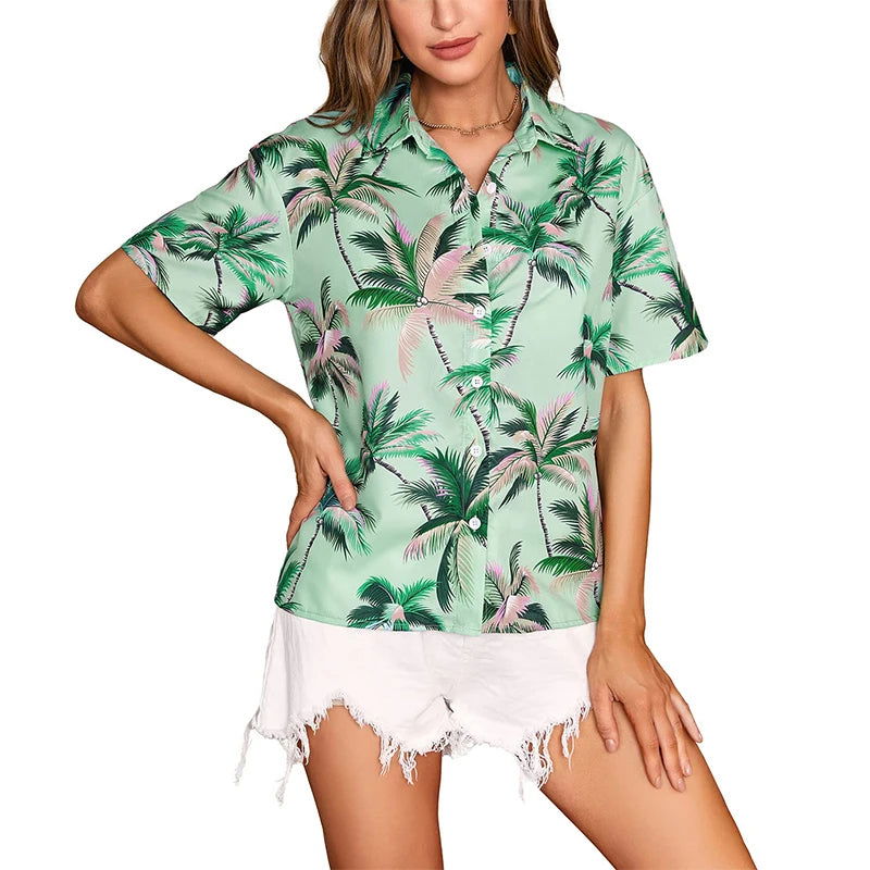 Chemise A Fleur Hawaï Femme