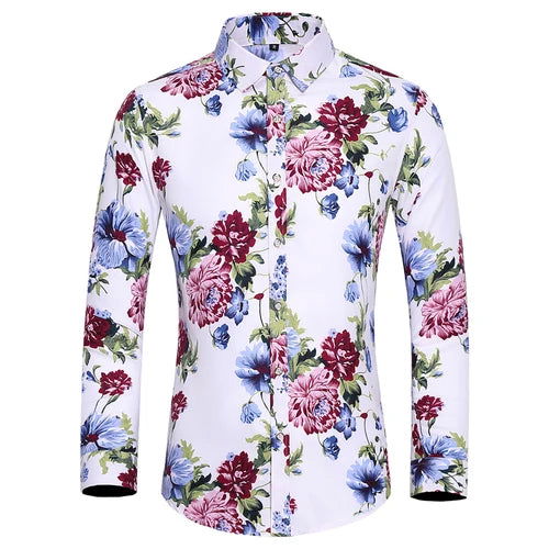 Chemise A Fleur Homme <br> Longue Bouquet