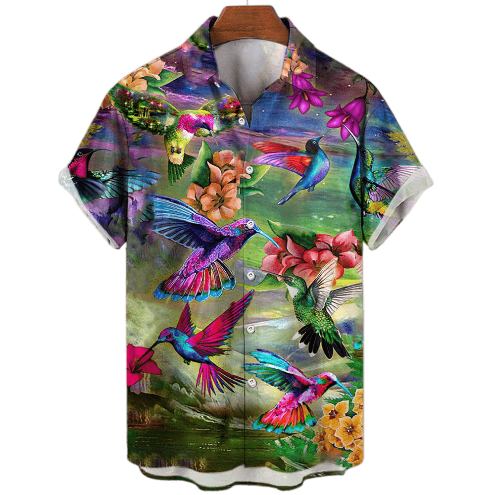 Chemise A Fleur Homme <br> Oiseaux