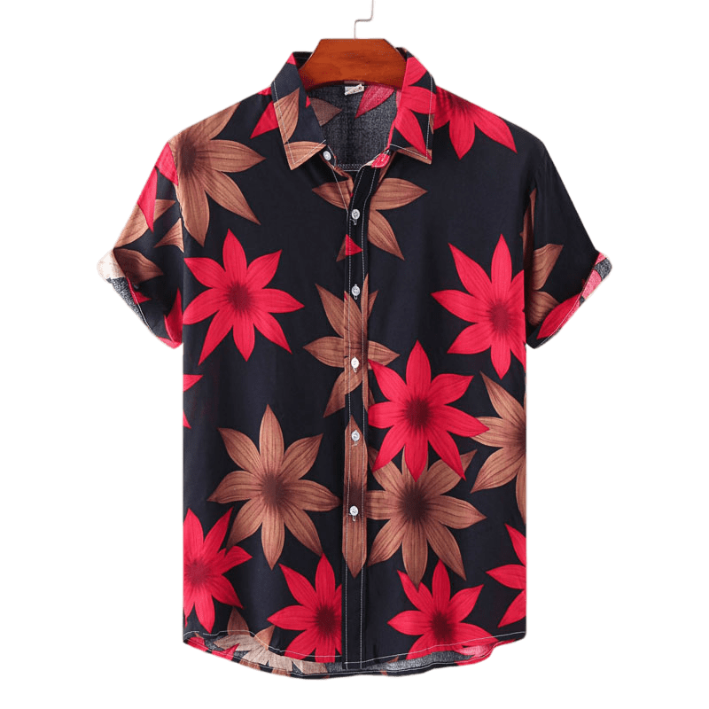 Chemise a Fleur Homme <br> Automne Noire