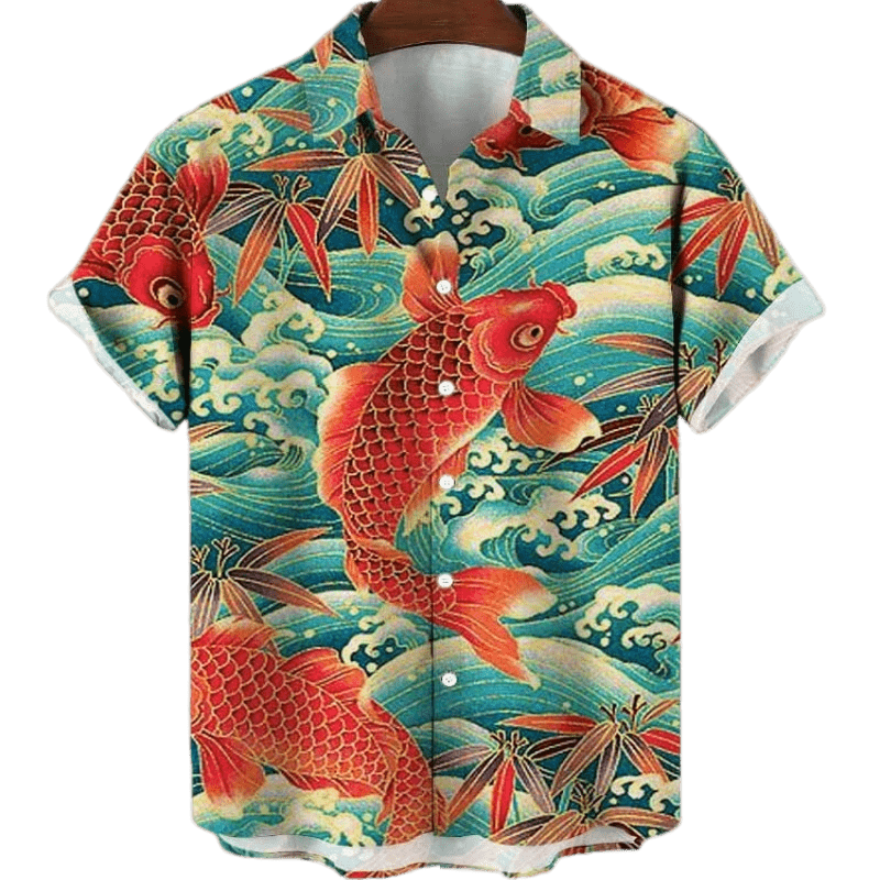 Chemise a Fleur Homme <br> Poisson Vague