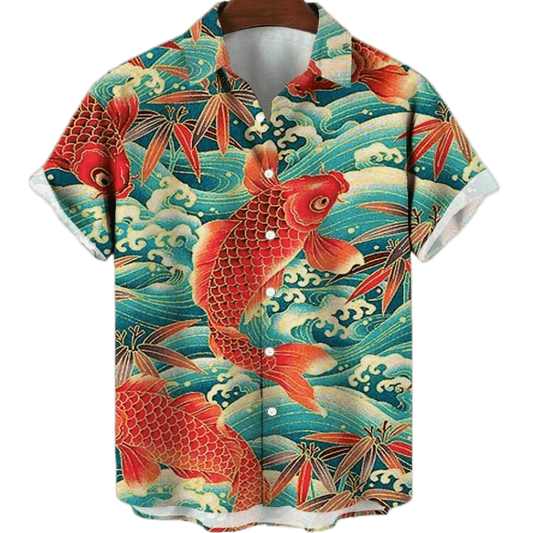 Chemise a Fleur Homme <br> Poisson Vague