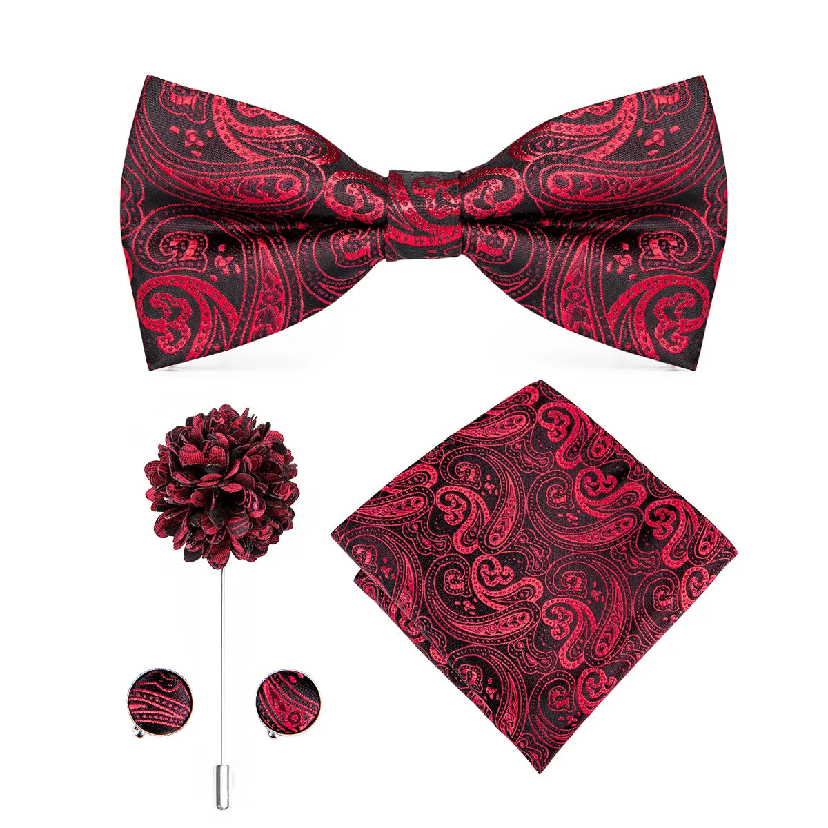 Noeud Papillon Fleuri <br> Rouge Design