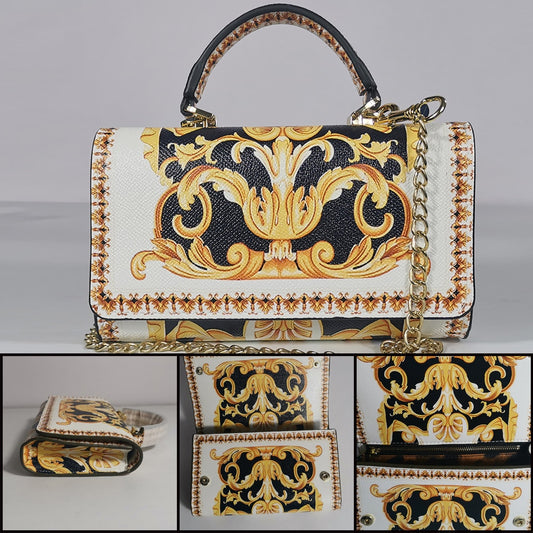 Sac Fleuri <br> Chaîne Royal Jaune