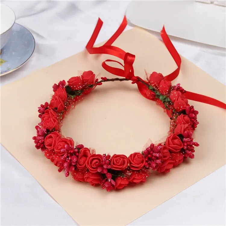 Couronne De Fleurs <br> Rouge Design