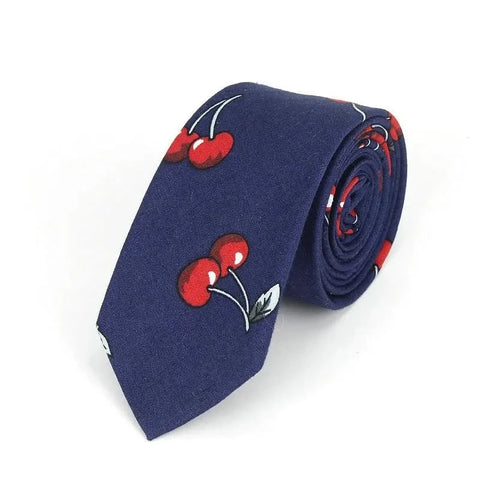 Cravate Fleurie  Cerise