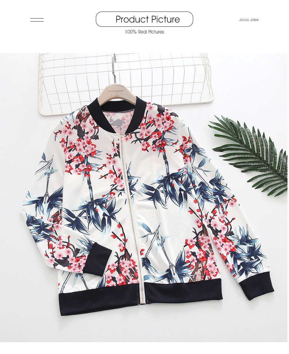 Veste Bomber A Fleurs