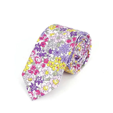 Cravate Fleurie  Coloré Design