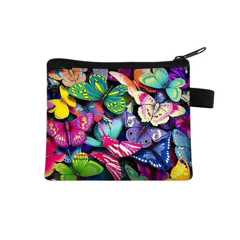 Portefeuille Fleuri <br> Papillon Multicolore