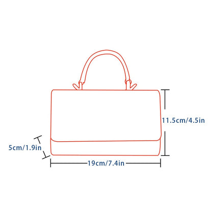 Sac Fleuri <br> Chaîne Carreaux Bleu Royal