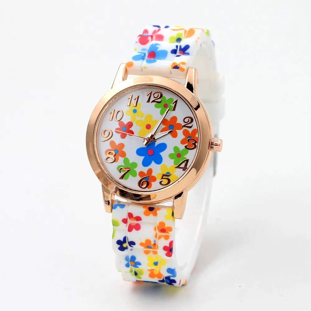 Montre Fleurie <br> Cartoon Coloré