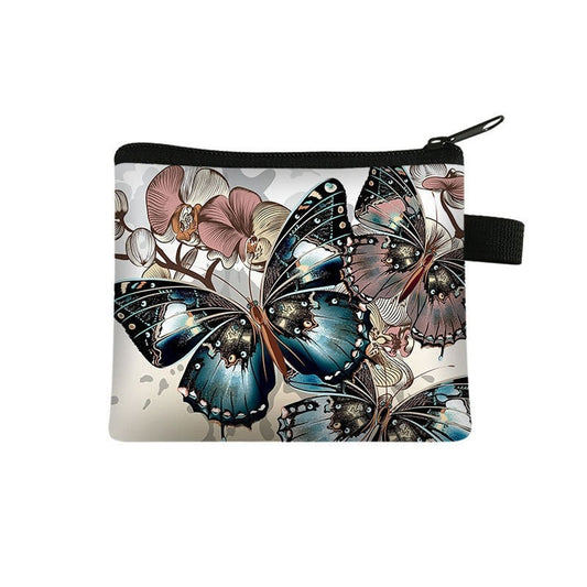 Portefeuille Fleuri <br> Design Papillon Réaliste