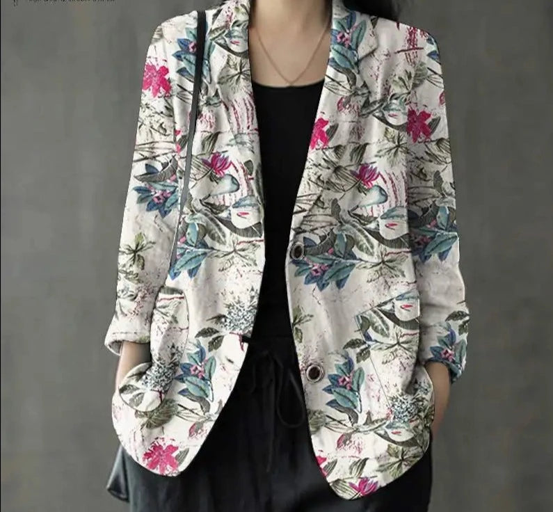 Blazer Fleuri <br> Femme Oversize