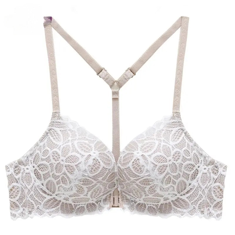 Soutien Gorge Fleuri <br> Dentelle Blanc