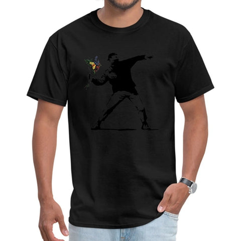 T-Shirt Fleur  Lancer Noir