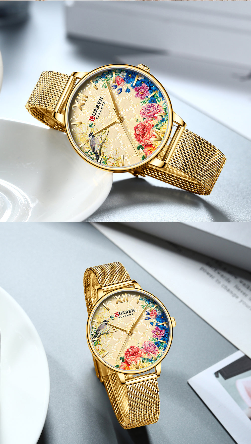 Montre Fleurie <br> Rose