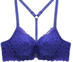 Soutien Gorge Fleuri  Dentelle Bleu