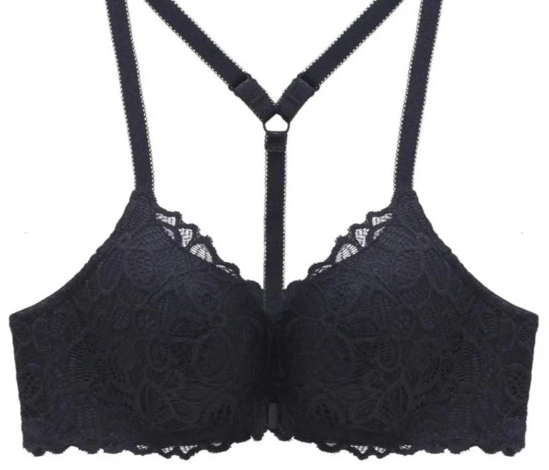 Soutien Gorge Fleuri <br> Dentelle Noir