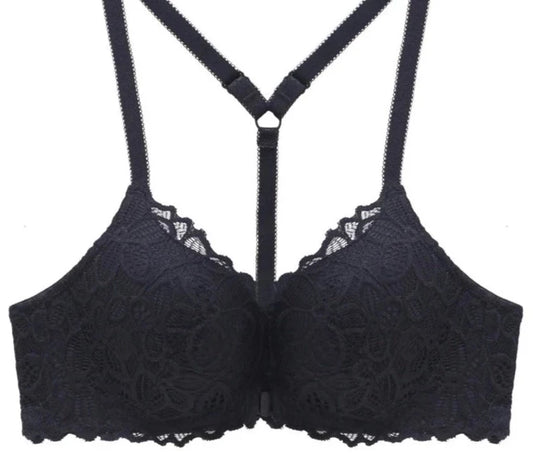 Soutien Gorge Fleuri <br> Dentelle Noir