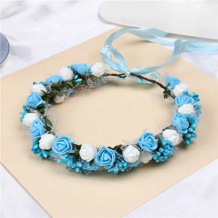 Couronne De Fleurs <br> Bleu Ciel Design