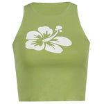 Top Fleuri  Cartoon Vert