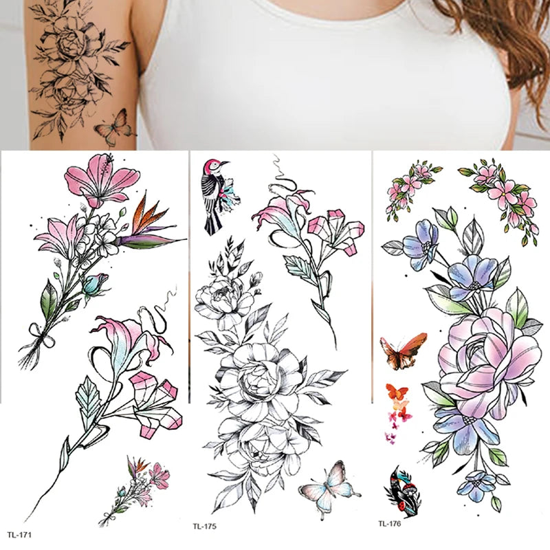Tatuaje de rosa para mujer