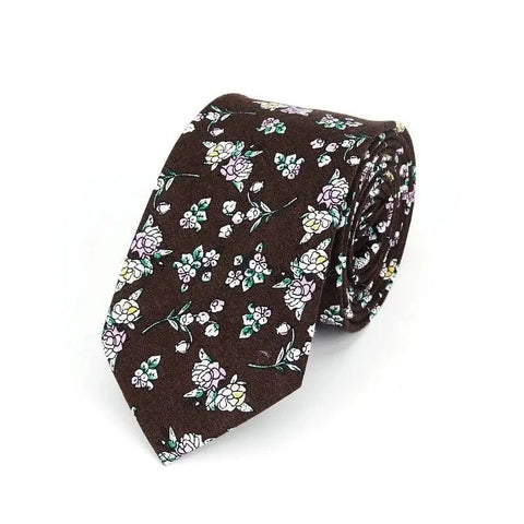 Cravate Fleurie  Noir