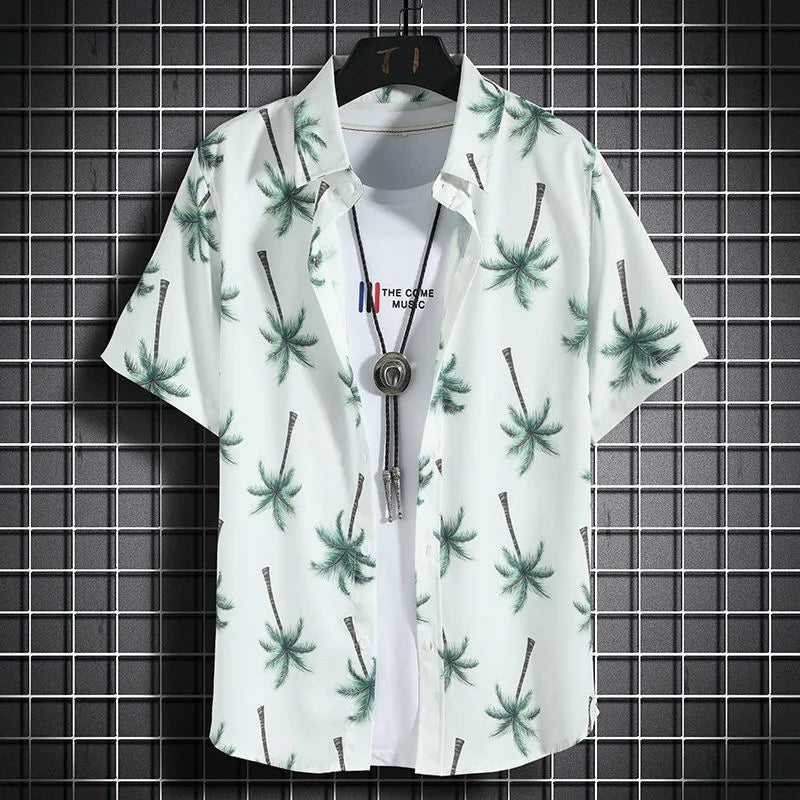 Chemise Fleurie Homme Manche Courte Jungle