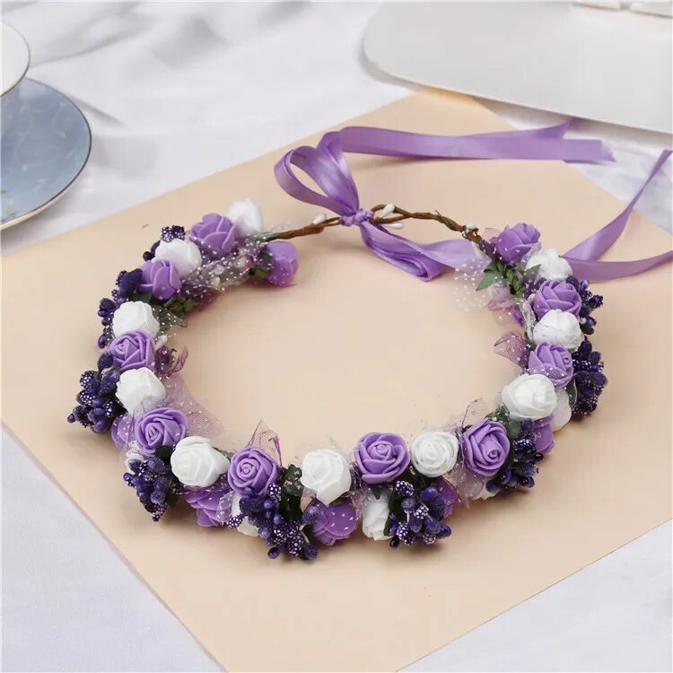 Couronne De Fleurs <br> Violet Design