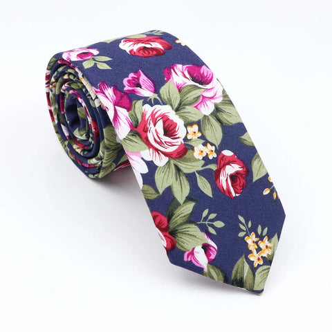 Cravate Fleurie  Multicolore Design