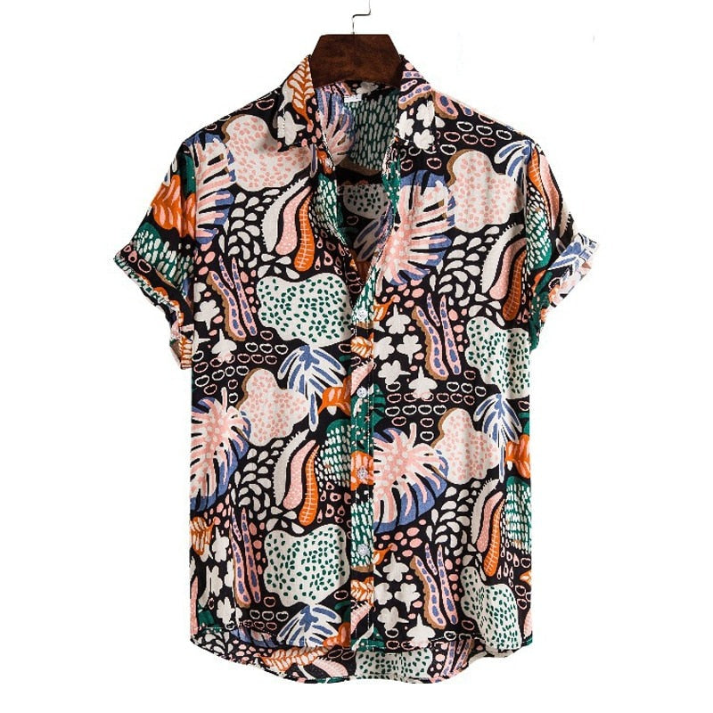 Chemise a Fleur Homme <br> Fleur Hawaïenne Epuré