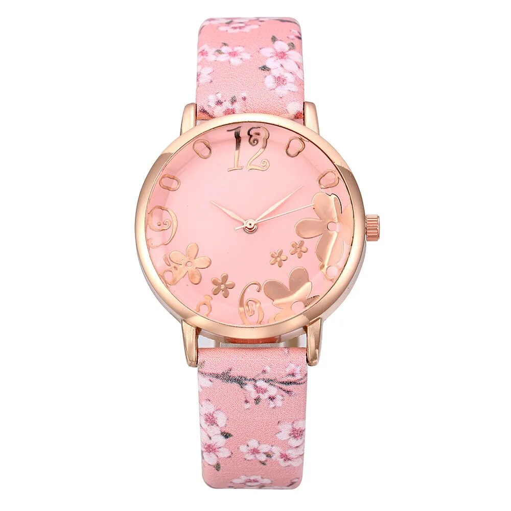 Montre Fleurie <br> Rose