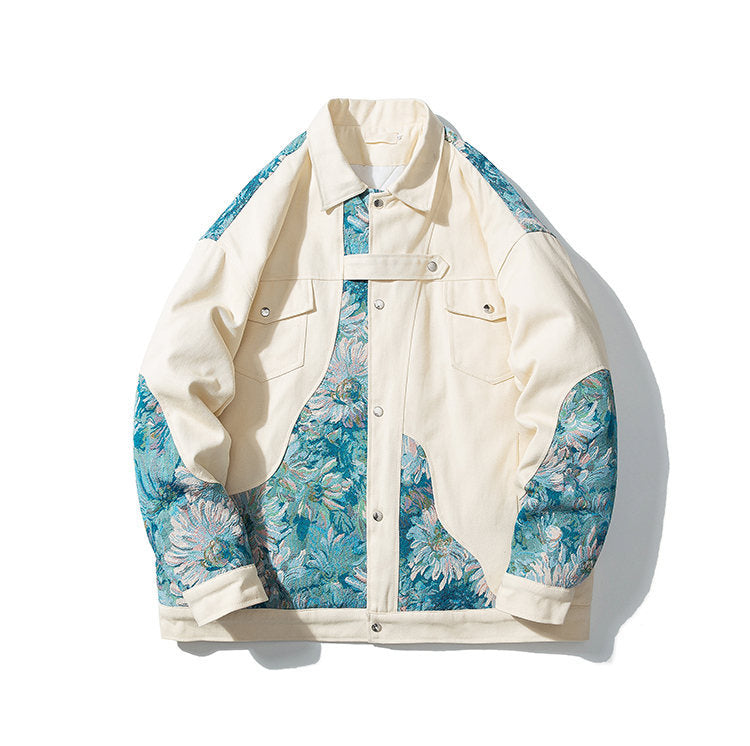 Veste Fleurie <br> D'Université Blanche