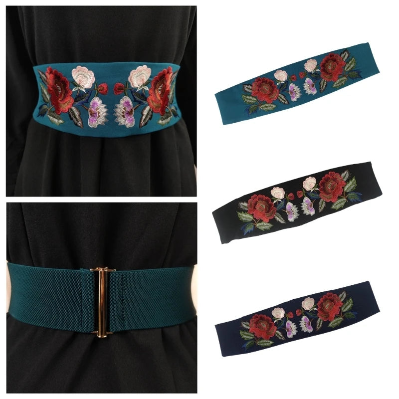 Ceinture Fleur <br> Noir