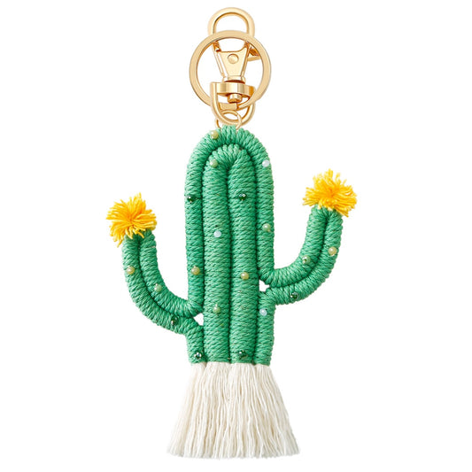 Porte Clé Fleur <br> Cactus Vert