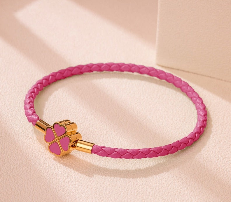 Bracelet Fleur <br> Porte Bonheur Rose