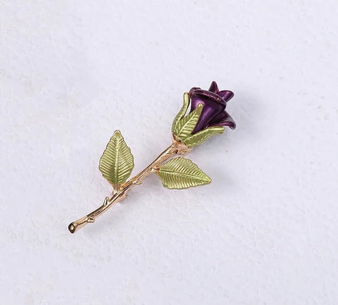 Broche Fleur  Violet Epuré