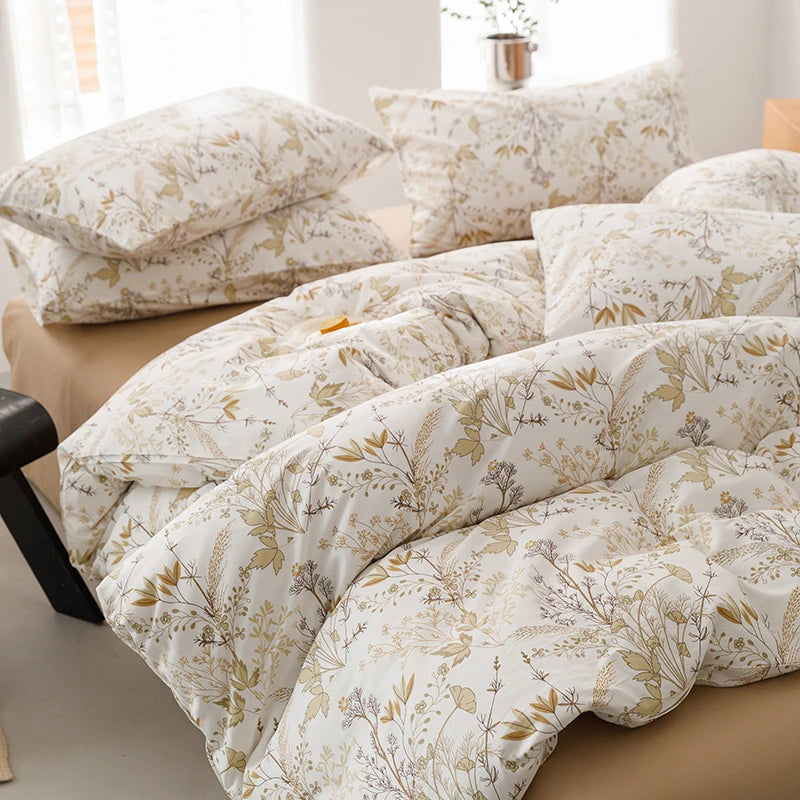 Housse De Couette Fleurie <br> Coton